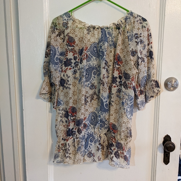 🌲Women's Scoop neck Sheer Size L - Picture 4 of 7
